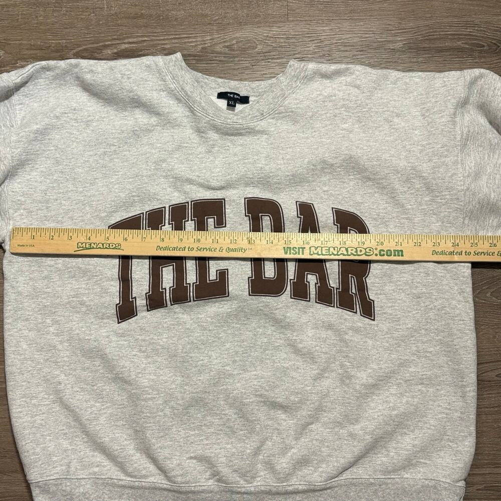 The Bar Oversized Varsity Fleece Crewneck Sweatshirt XL - Picture 9 of 9